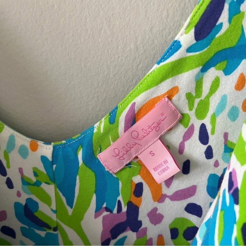 Lilly Pulitzer Sea Soiree Shianne V-Neck Above The Knee Dress Size Small - Picture 4 of 5